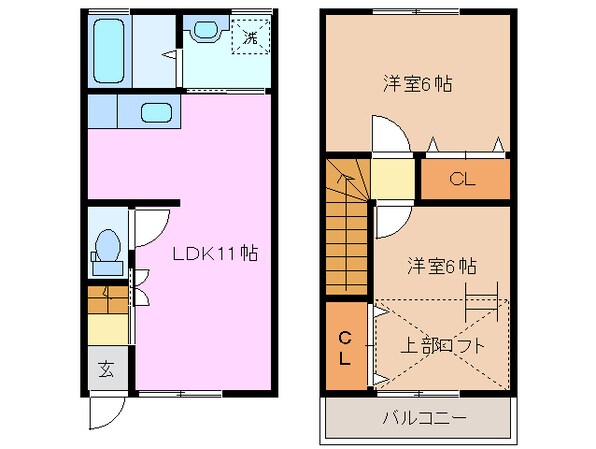 桑名駅 徒歩22分 1階の物件間取画像